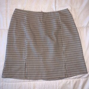 NastyGal Plaid Skirt with two slits